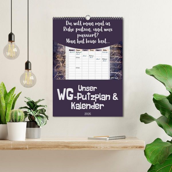 Produktbild: Gothic WG-Putzplan & Kalender 2026 (Wandkalender 2026 DIN A3 hoch), CALVENDO Monatskalender
