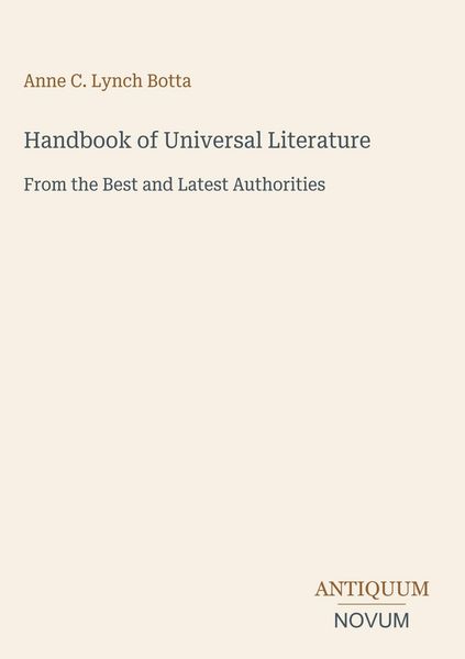 Produktbild: Handbook of Universal Literature