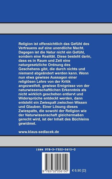 Produktbild: Vereinbarkeit von Religion und Naturwissenschaft