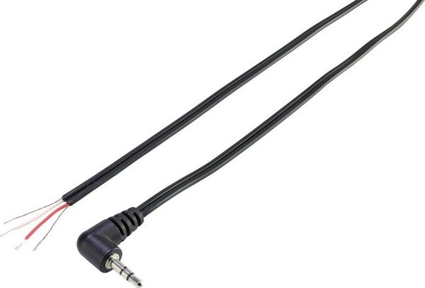 Produktbild: TRU COMPONENTS 93038c443 Klinken-Steckverbinder 3.5 mm Klinkenstecker 3.5 mm - offene Kabelenden Stereo 1 St.
