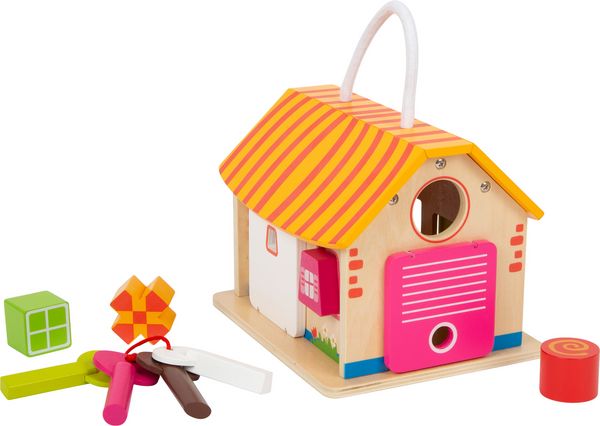 Produktbild: Small foot 10315 - Motorikhaus Stall, Steckspielzeug, Holz, 20x16cm, play&learn