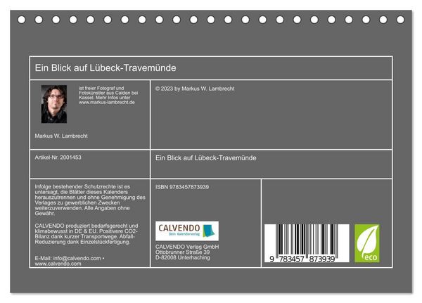 Produktbild: Ein Blick auf L&uuml;beck-Travem&uuml;nde (Tischkalender 2026 DIN A5 quer), CALVENDO Monatskalender