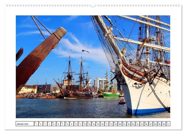 Produktbild: Windjammer - Bremerhaven (hochwertiger Premium Wandkalender 2026 DIN A2 quer), Kunstdruck in Hochglanz