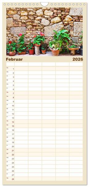 Produktbild: Familienplaner 2026 - San Gimignano, die Stadt der T&uuml;rme mit 5 Spalten (Wandkalender, 21 x 45 cm) CALVENDO
