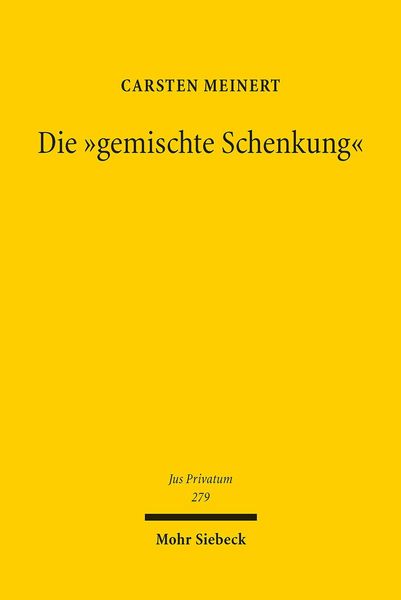 Produktbild: Die 'gemischte Schenkung'