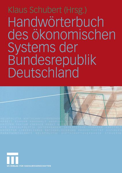 Produktbild: Handw&ouml;rterbuch des &ouml;konomischen Systems der Bundesrepublik Deutschland