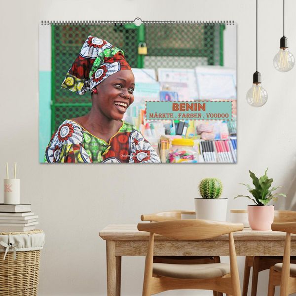 Produktbild: Benin M&auml;rkte Farben Voodoo (Wandkalender 2026 DIN A2 quer), CALVENDO Monatskalender