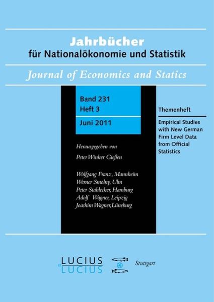 Produktbild: Empirical Studies with New German Firm Level Data from Official Statistics