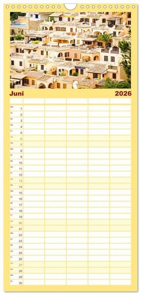 Produktbild: Familienplaner 2026 - Mallorca Meine Liebe mit 5 Spalten (Wandkalender, 21 x 45 cm) CALVENDO