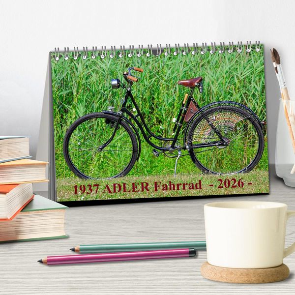 Produktbild: 1937 ADLER Fahrrad (Tischkalender 2026 DIN A5 quer), CALVENDO Monatskalender