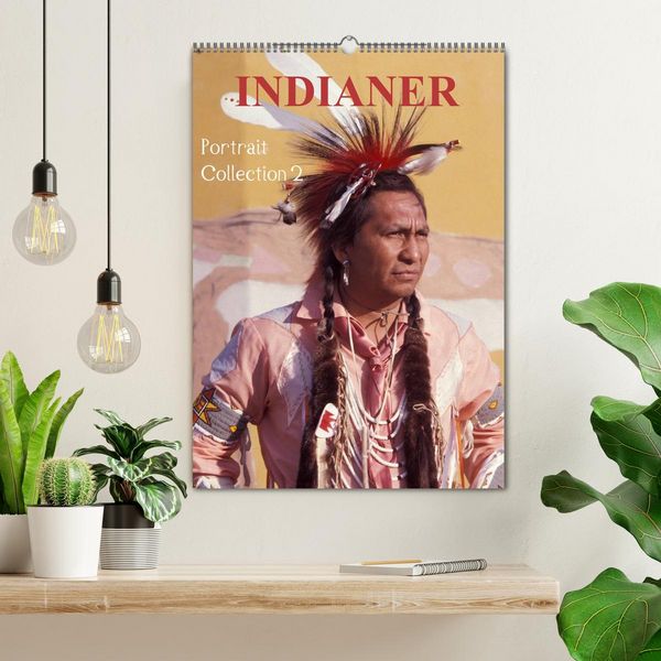 Produktbild: INDIANER Portrait Collection 2 (Wandkalender 2026 DIN A2 hoch), CALVENDO Monatskalender