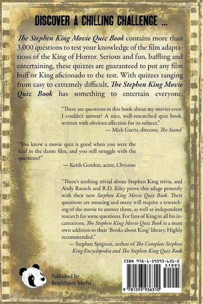 Produktbild: The Stephen King Movie Quiz Book