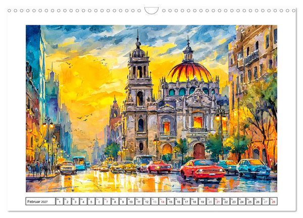 Produktbild: Magisches Mexiko. Leuchtende Impressionen (Wandkalender 2027 DIN A3 quer), CALVENDO Monatskalender