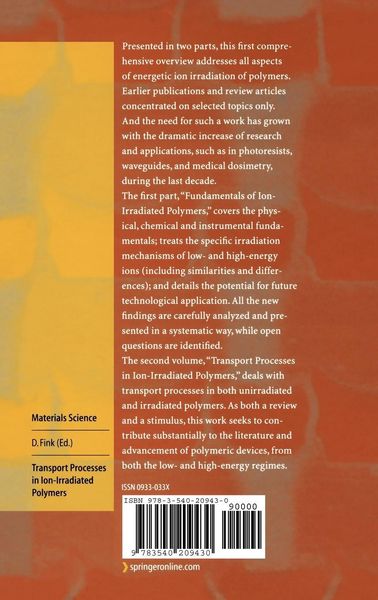 Produktbild: Transport Processes in Ion-Irradiated Polymers