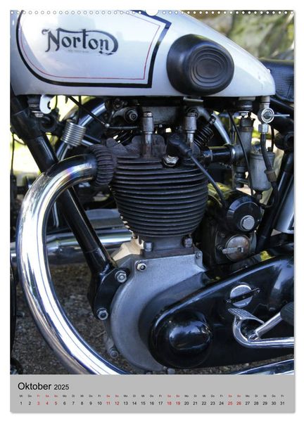 Produktbild: Motorrad Oldtimer - Motoransichten (Wandkalender 2025 DIN A2 hoch), CALVENDO Monatskalender