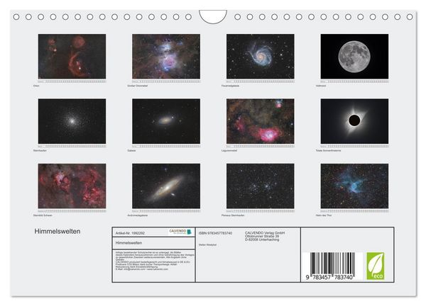 Produktbild: Himmelswelten (Wandkalender 2026 DIN A4 quer), CALVENDO Monatskalender