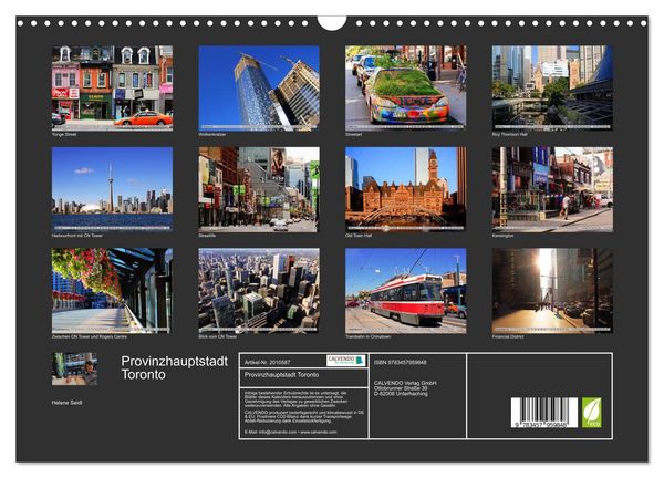 Produktbild: Provinzhauptstadt Toronto (Wandkalender 2026 DIN A3 quer), CALVENDO Monatskalender
