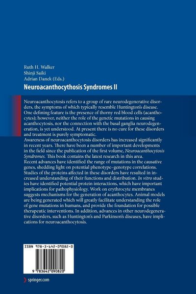 Produktbild: Neuroacanthocytosis Syndromes II