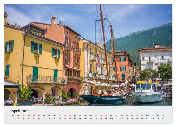 Produktbild: Malcesine - Am Ostufer des Gardasees (hochwertiger Premium Wandkalender 2026 DIN A2 quer), Kunstdruck in Hochglanz