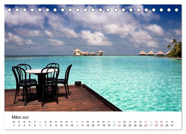 Produktbild: Malediven &ndash; Das Paradies im Indischen Ozean III (Tischkalender 2027 DIN A5 quer), CALVENDO Monatskalender