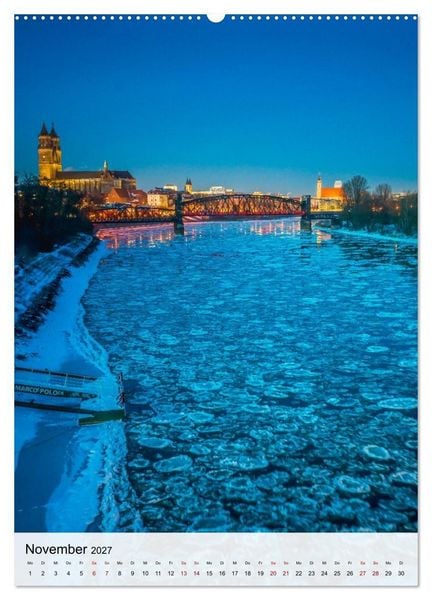 Produktbild: Magdeburg und das Licht am Ende des Tages (hochwertiger Premium Wandkalender 2027 DIN A2 hoch), Kunstdruck in Hochglanz