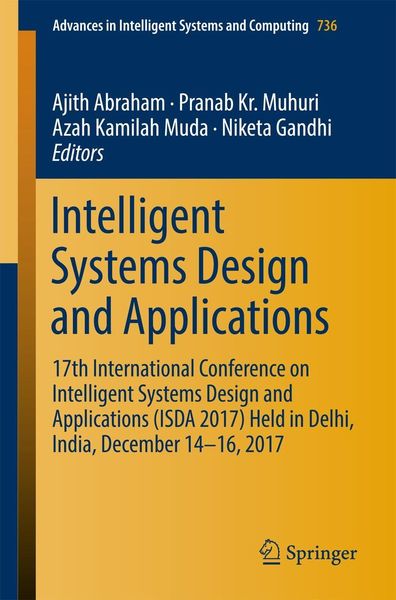 Produktbild: Intelligent Systems Design and Applications