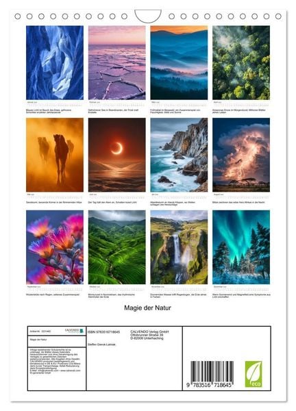 Produktbild: Magie der Natur (Wandkalender 2026 DIN A4 hoch), CALVENDO Monatskalender