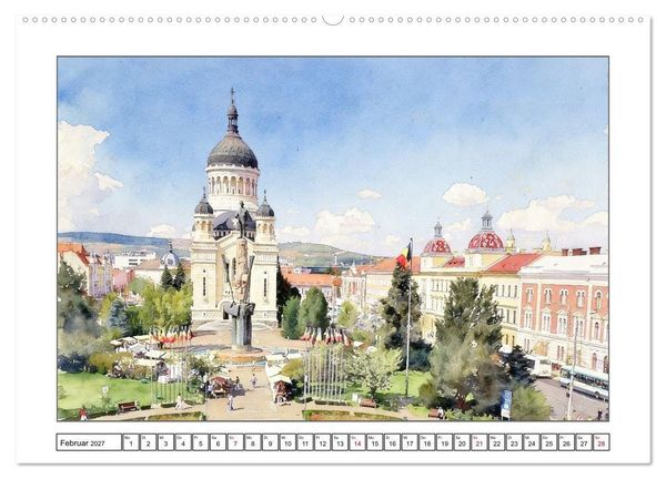 Produktbild: Rum&auml;nien - Vielfalt und Authentizit&auml;t (hochwertiger Premium Wandkalender 2027 DIN A2 quer), Kunstdruck in Hochglanz