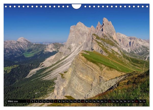 Produktbild: Die Dolomiten - Traumhafte Welt aus Stein (Wandkalender 2026 DIN A4 quer), CALVENDO Monatskalender