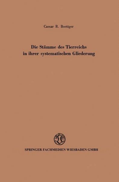 Produktbild: Die St&auml;mme des Tierreichs in ihrer systematischen Gliederung