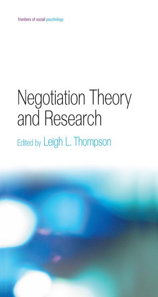 Produktbild: Negotiation Theory and Research