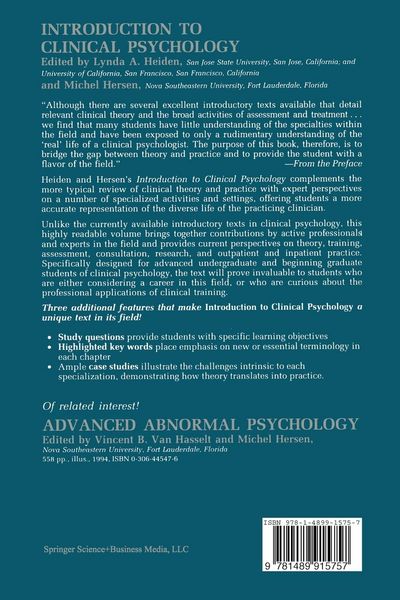 Produktbild: Introduction to Clinical Psychology