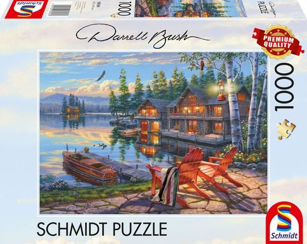 Schmidt Spiele - Darrel Bush: Seeufer am Loon Lake, New York, 1.000 Teile