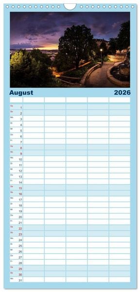 Produktbild: Familienplaner 2026 - STUTTGART 2026 auf den zweiten Blick mit 5 Spalten (Wandkalender, 21 x 45 cm) CALVENDO