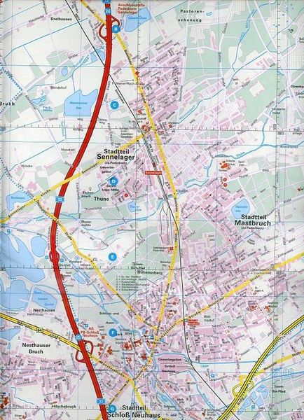 Produktbild: Falk Stadtplan Extra Standardfaltung Paderborn