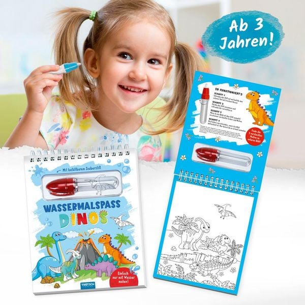 Produktbild: Tr&ouml;tsch Wassermalspa&szlig; mit Zauberstift Dinosaurier