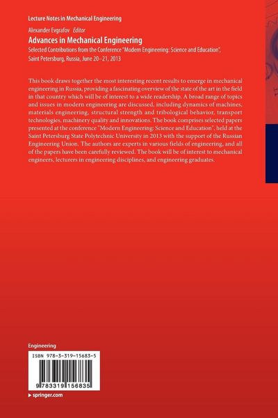 Produktbild: Advances in Mechanical Engineering