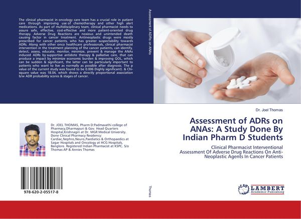 Produktbild: Assessment of ADRs on ANAs: A Study Done By Indian Pharm D Students