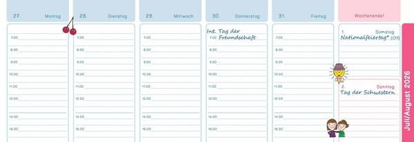 Produktbild: Der Wochen-Tischkalender f&uuml;r das Kita-Jahr 2026/2027
