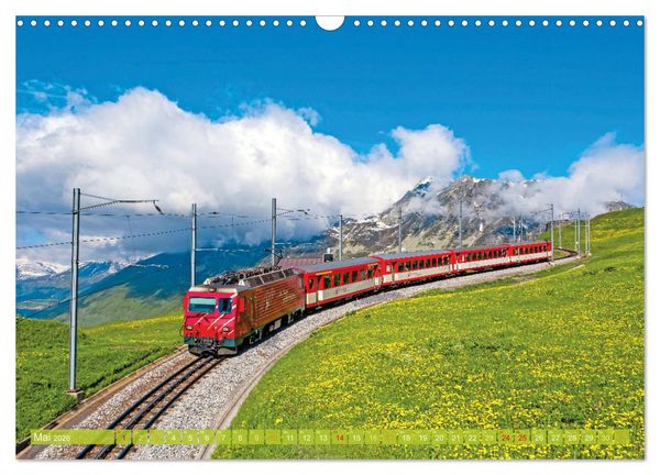 Produktbild: Im Zug durch Schweizer Berge (Wandkalender 2026 DIN A3 quer), CALVENDO Monatskalender