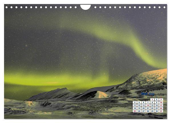 Produktbild: Faszinierende Lichterscheinungen am Himmel - Polarlichter (Wandkalender 2026 DIN A4 quer), CALVENDO Monatskalender