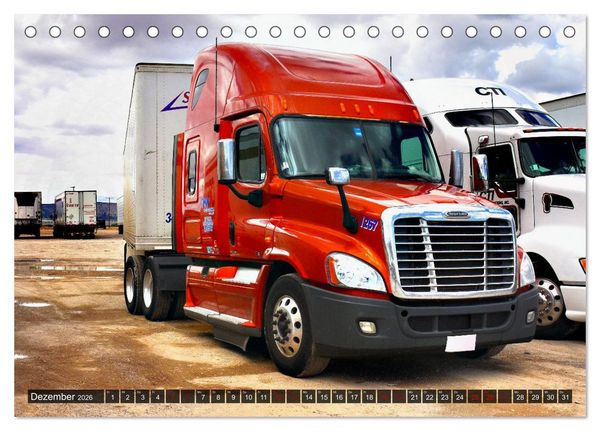 Produktbild: Amerikanische Lastwagen - Trucks (Tischkalender 2026 DIN A5 quer), CALVENDO Monatskalender