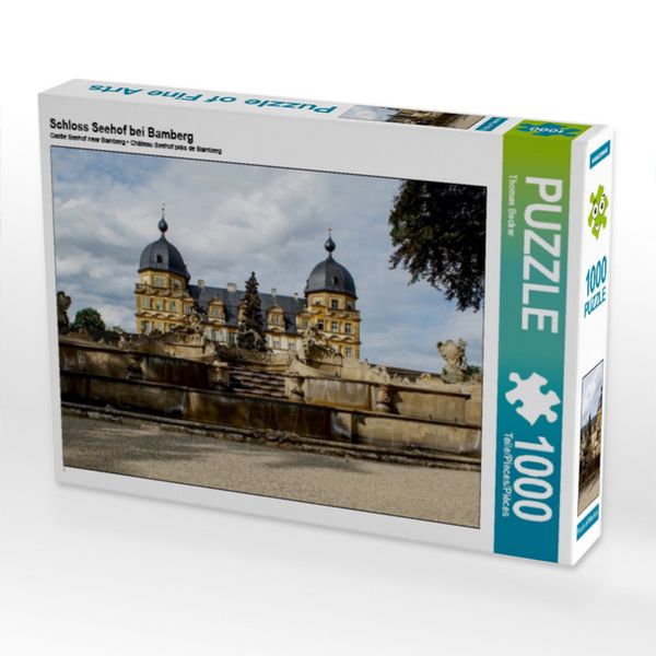 CALVENDO Puzzle Schloss Seehof bei Bamberg | 1000 Teile Lege-Größe 64x48cm Foto-Puzzle für glückliche Stunden