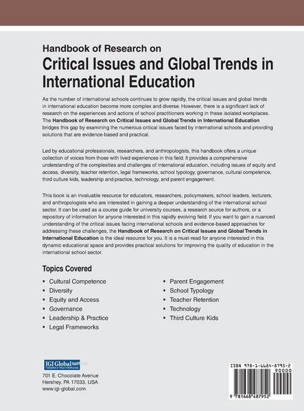 Produktbild: Handbook of Research on Critical Issues and Global Trends in International Education
