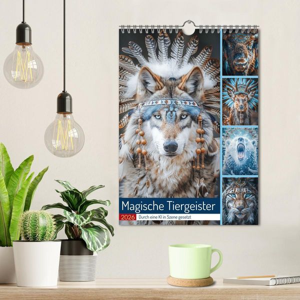 Produktbild: Magische Tiergeister (Wandkalender 2026 DIN A4 hoch), CALVENDO Monatskalender