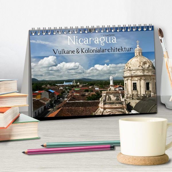 Produktbild: Nicaragua - Vulkane und Kolonialarchitektur (Tischkalender 2026 DIN A5 quer), CALVENDO Monatskalender