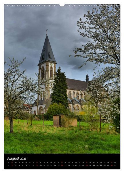 Produktbild: Sa(ar)krale Baukunst - Kirchenarchitektur im Saarland (hochwertiger Premium Wandkalender 2026 DIN A2 hoch), Kunstdruck in Hochglanz