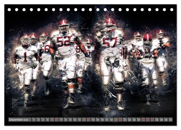 Produktbild: American Football - so cool (Tischkalender 2026 DIN A5 quer), CALVENDO Monatskalender