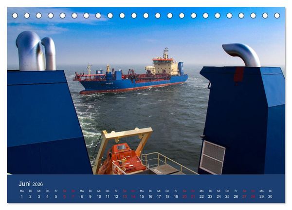 Produktbild: Schiffe - Begegnungen auf Nord- und Ostsee (Tischkalender 2026 DIN A5 quer), CALVENDO Monatskalender
