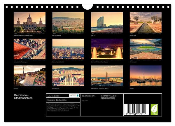 Produktbild: Barcelona - Stadtansichten (Wandkalender 2027 DIN A4 quer), CALVENDO Monatskalender